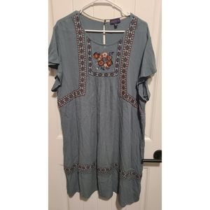 Artesia boho dress embroidered XXL
